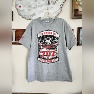 Gray Graphic T-Shirt - 81 Sonoma County 707 Tee